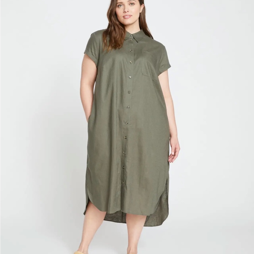 Brand new Universal Standard linen shirt dress
